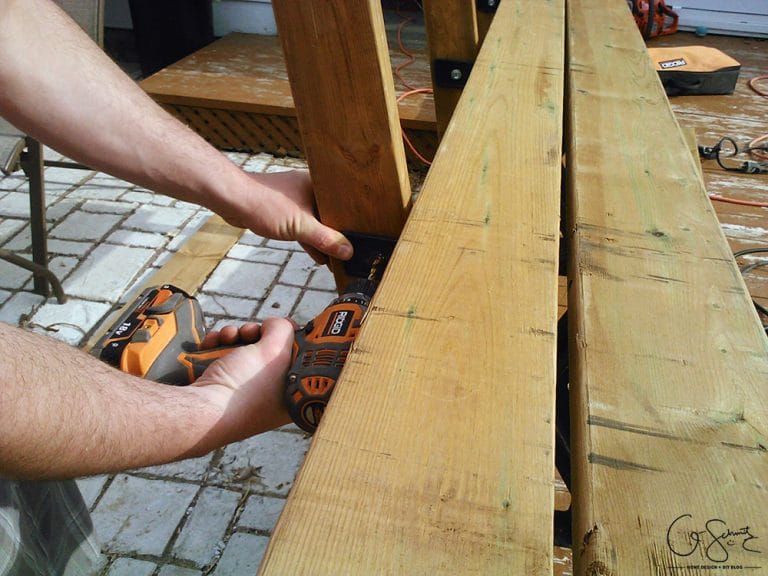Building a Deck Bench with Brackets Madness & Method