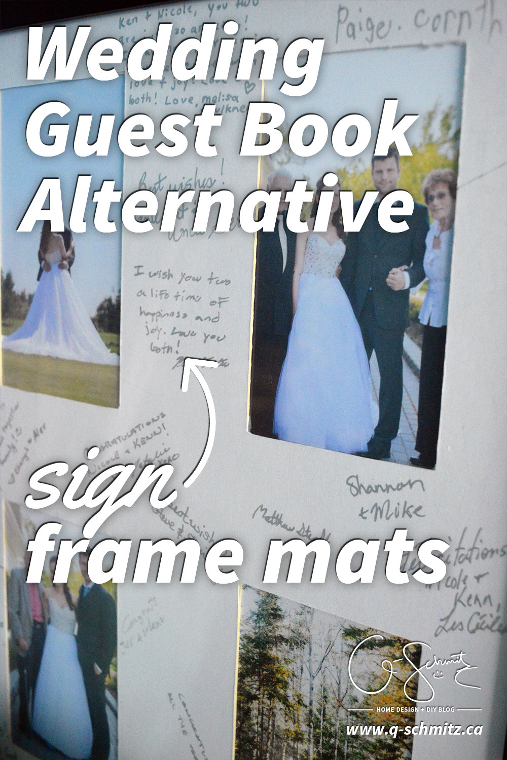 Are you planning a wedding and thinking of having a wedding guest book alternative? This easy DIY is a great way to display your wedding or engagement photos as part of your home decor.