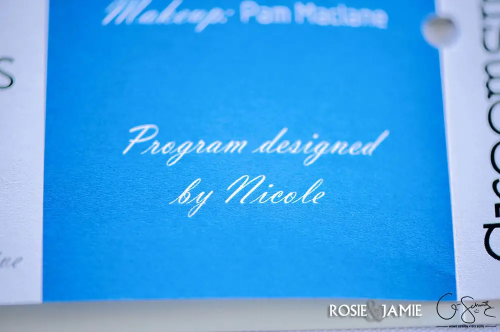 The DIY wedding programs were a lovely addition to our wedding, and matched our wedding branding perfectly. But I'll let you in on a little secret... I actually recycled/re-purposed our wedding invitations to use for the wedding programs!
