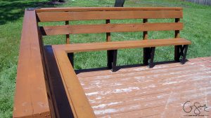 Staining the deck is an easy DIY project, but it is time consuming! Check out all the photos of the progress and read about the details on how to stain different angles. I can't wait to host some great backyard barbecue parties!