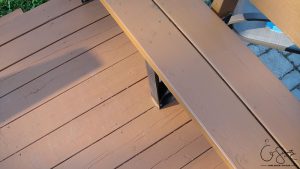 Staining the deck is an easy DIY project, but it is time consuming! Check out all the photos of the progress and read about the details on how to stain different angles. I can't wait to host some great backyard barbecue parties