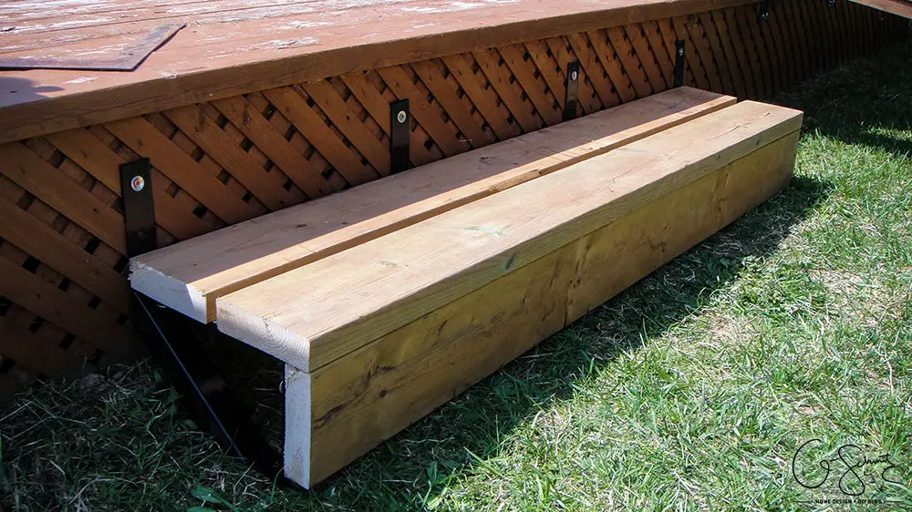 This was probably the quickest and easiest summer DIY project so far! Building a single step with brackets adds safety to your deck experience. For those thinking of adding a deck step, I hope my tips help you avoid some mistakes!