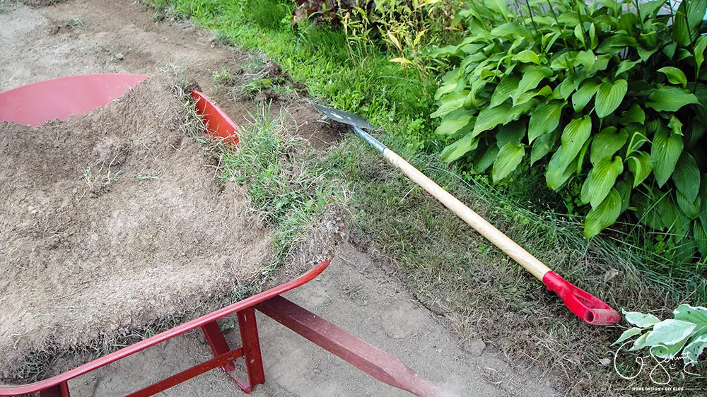 The second step for our DIY Project Walkway this summer – removing turf / sod and grass to make room for landscaping! 