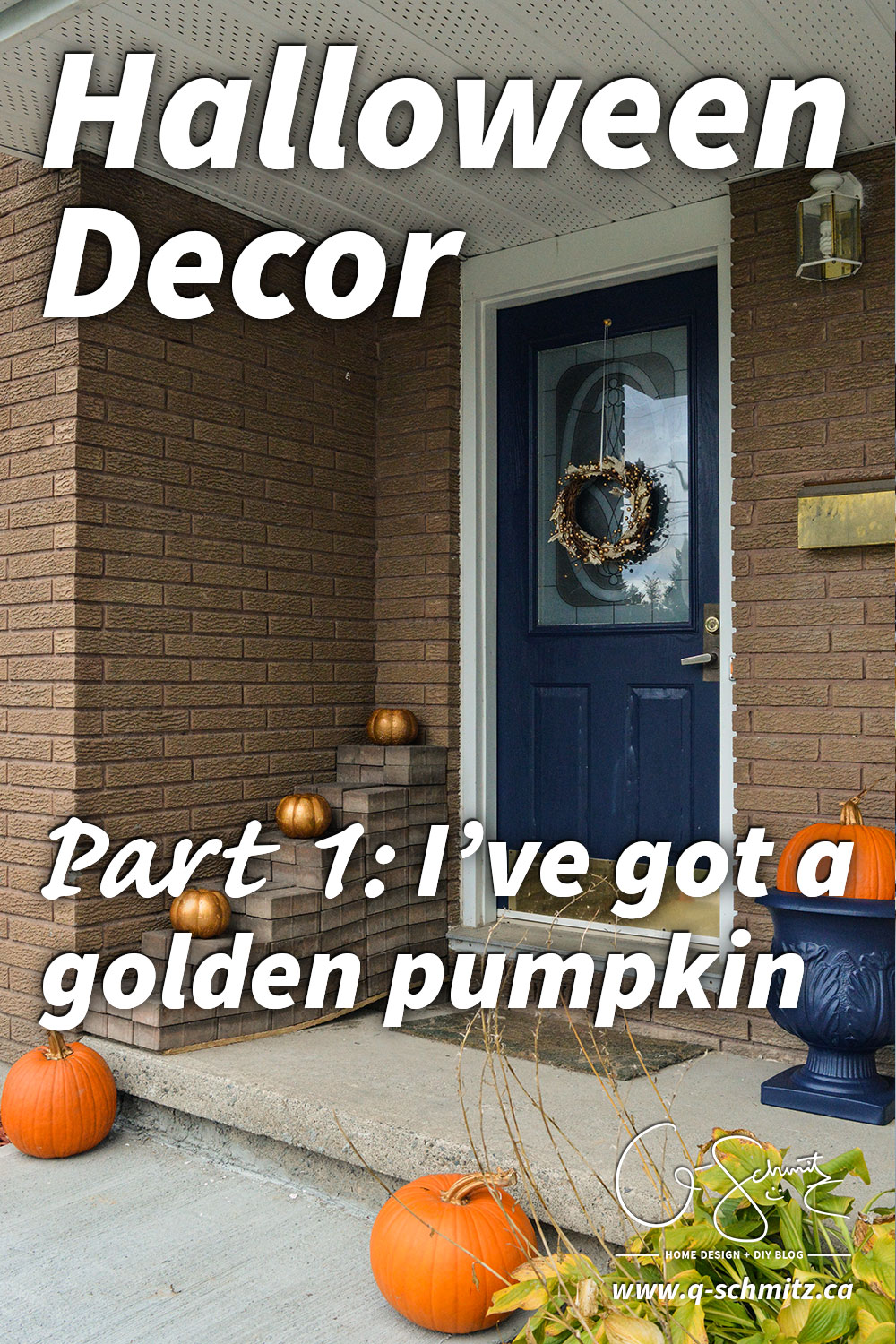 I’ve got a golden pumpkin! Part 1 is all about picking an outdoor Halloween décor theme and exploring pumpkin options. Part 2 will be coming soon :)