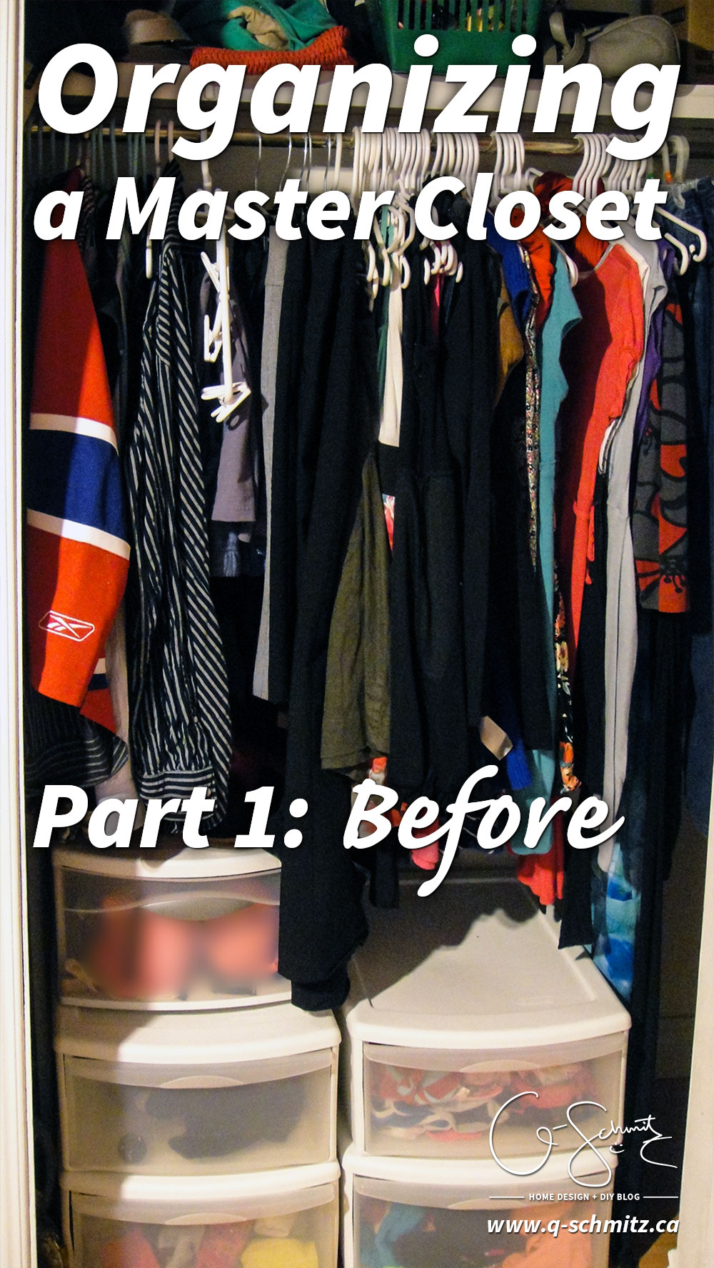 Organizing a master closet is a project that took us less than an afternoon to complete, and really changed the space. But this is just Part 1…