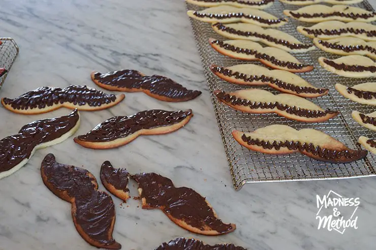 chocolate frosting mustache
