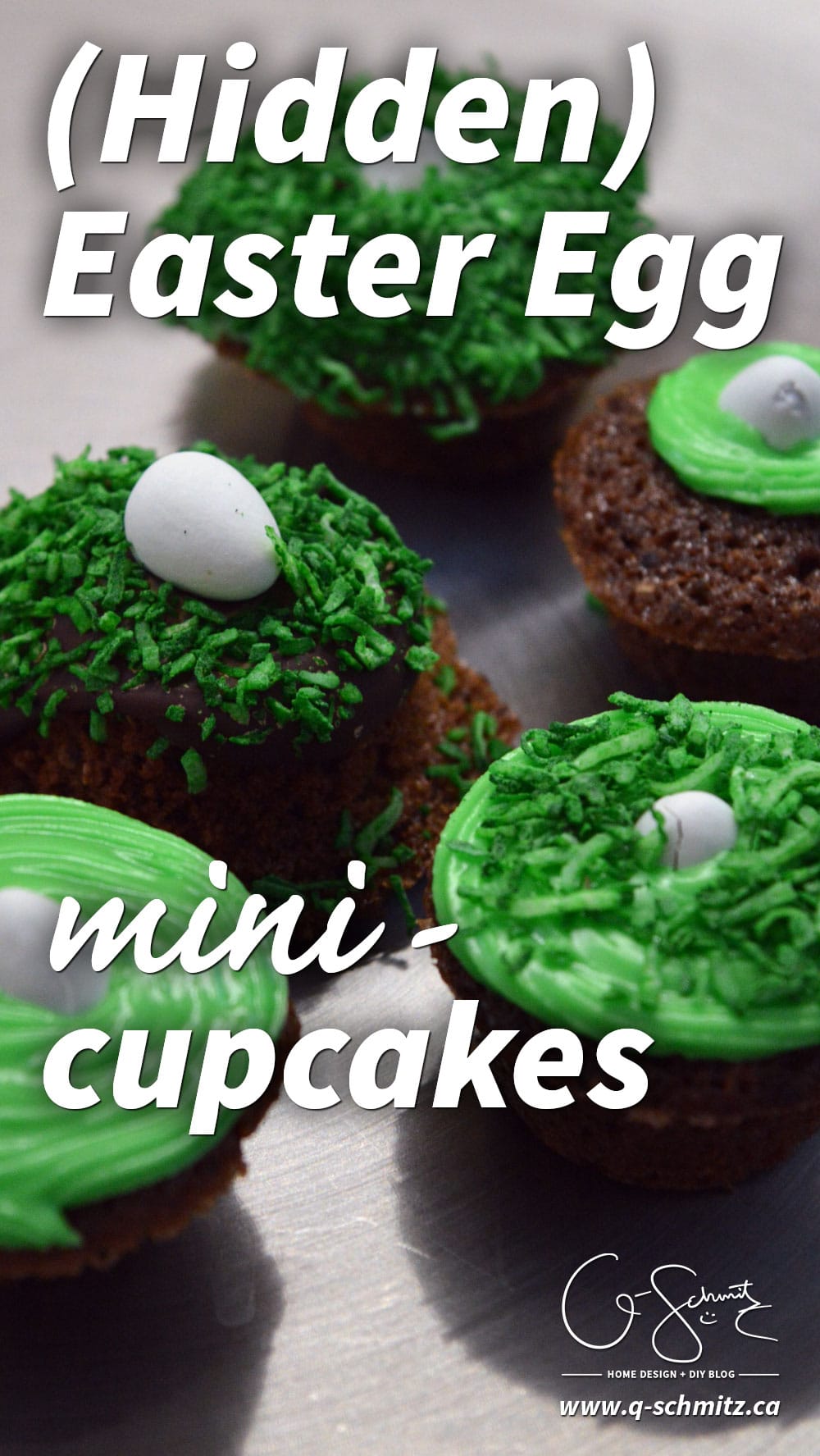 These hidden Easter egg mini cupcakes are super cute, but you could totally use this technique for other seasons or holidays! 