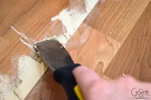 How to patch gaps in laminate floors when you have removed a wall or want to join two sections of laminate flooring together and can't snap together.