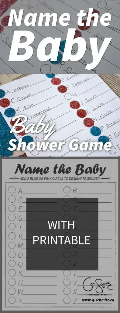 Looking for a quick and easy activity for your baby shower guests? Name the Baby shower game lets guests choose names in a fun and casual way. Download the free printable! 