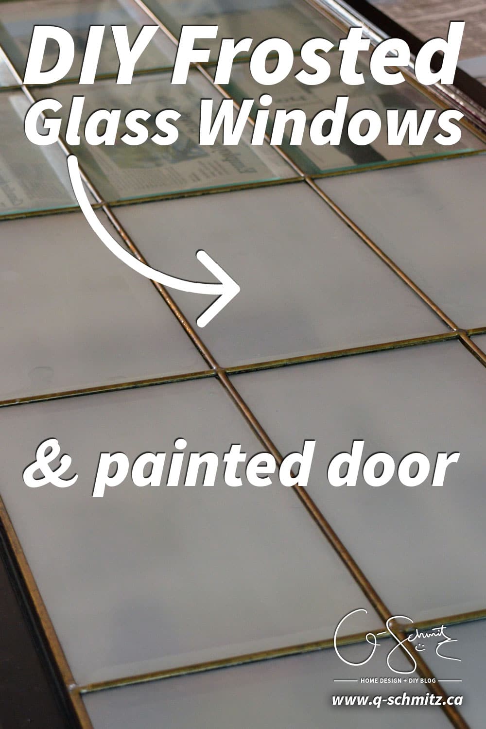 Have you ever done any kind of DIY frosted glass windows before? There are three different basic options, and I chose to use the frosted glass film – check out my reasoning (and results) here! 