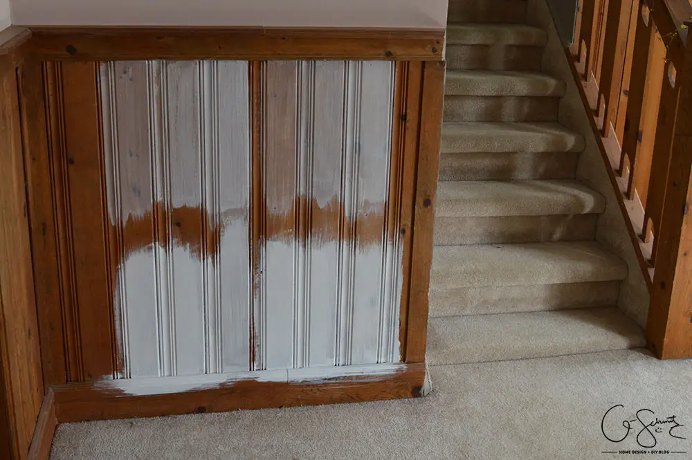 We have a lot of wood panelling in our basement that I would like to lighten up. But I can’t decide on painting vs. whitewashing panelling and the brick we have.