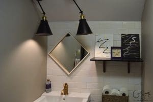 Today I am sharing the pictures of our basement half bathroom addition that we completed during the Spring 2016 One Room Challenge.