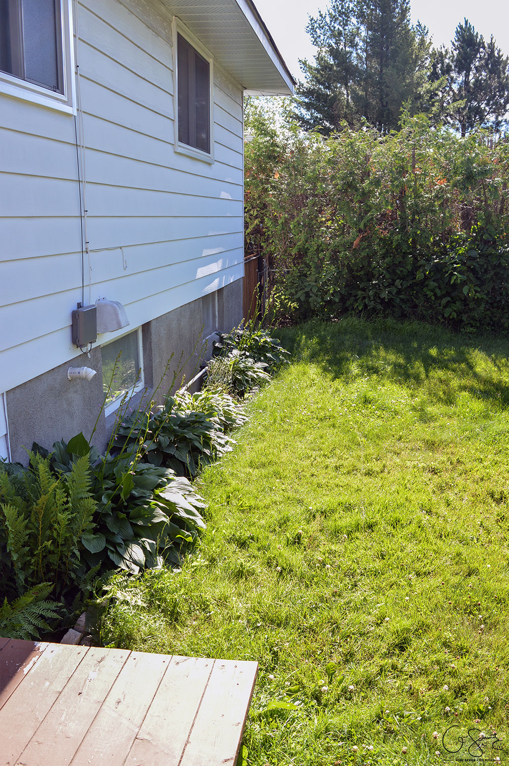 Today I'm going to show the (almost) completed sideyard landscaping, and I'm really happy that we can scratch this project off our outdoor to-do list!