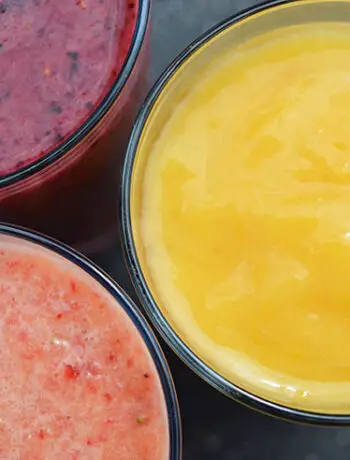 top view of smoothies