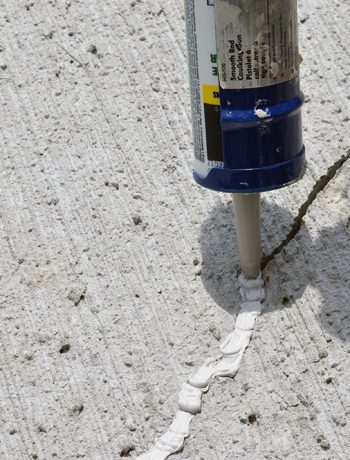 We had poured our concrete late last summer / early fall and I was really worried that it would crack. It did :( Here's the super easy lowdown on how to seal a crack in concrete!