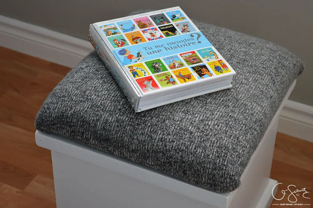 ottoman from sweater 