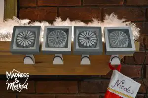These DIY stocking holders not only look great, but they actually work! Whether you’re getting light and fluffy cotton balls for Christmas, or some lumps of coal; your stockings won't come crashing down.