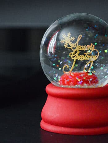 seasons greetings snow globe