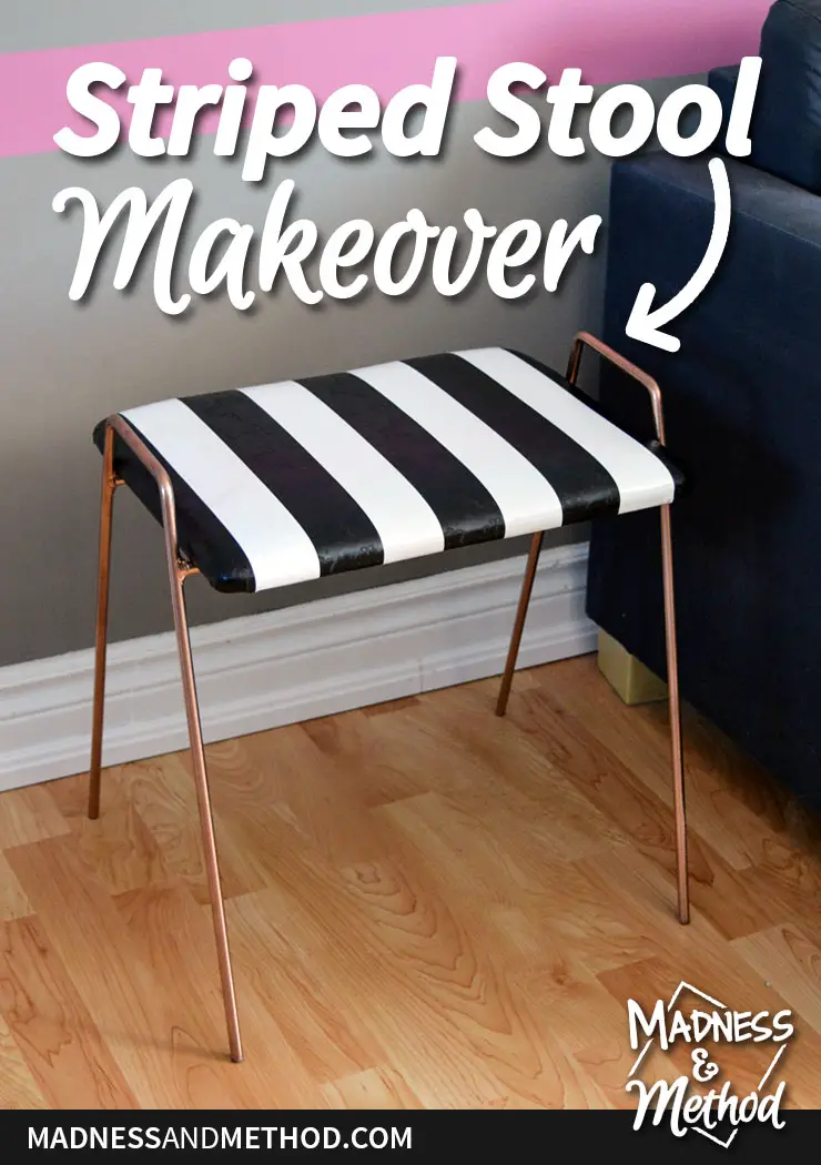 striped-stool-makeover-pinterest