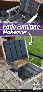 Patio furniture makeover before and after