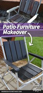 Patio furniture makeover before and after