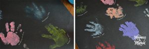 Baby handprints for each month