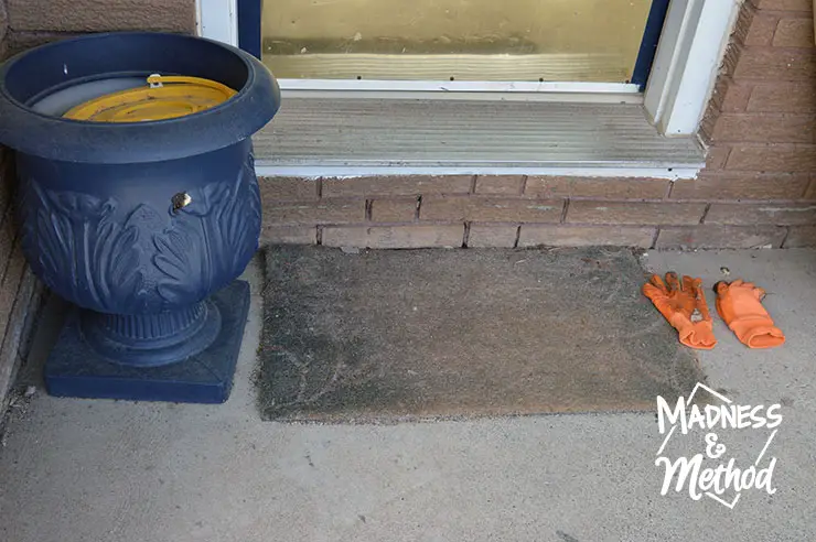 Sinking concrete slab at front door