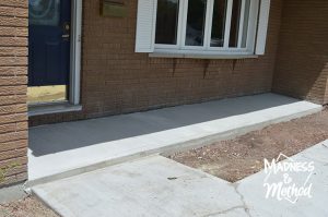 New concrete front porch