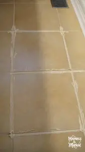 using grout caulking to replace cracked tile