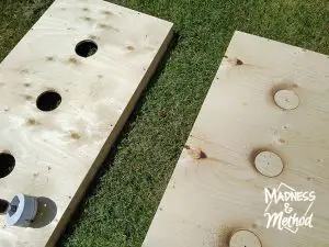 Comparing holes on a washer toss game