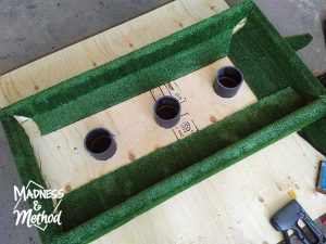 Adding pipes to a washer toss game