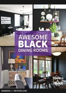 awesome black dining rooms collage graphic