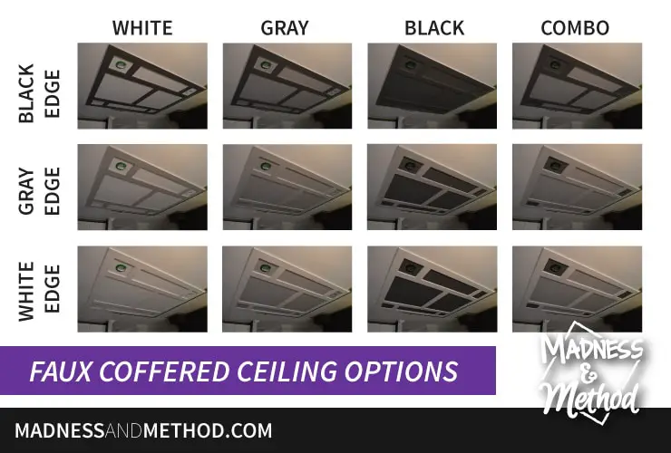 faux coffered ceiling paint options