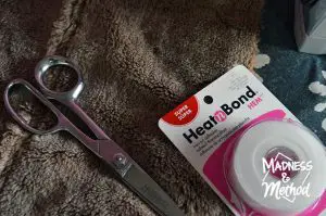 using heat and bond on faux fur