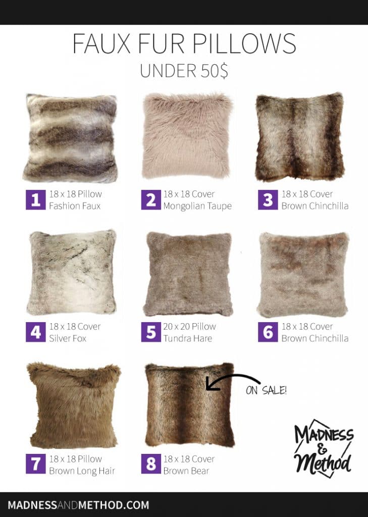 Faux Fur Pillows (DIY or Buy?) Madness & Method