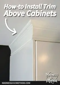 install trim above cabinets graphic