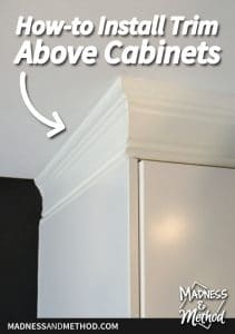 install trim above cabinets graphic