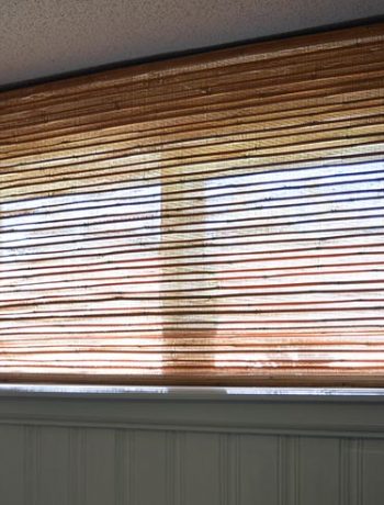 basement bamboo blinds on short window