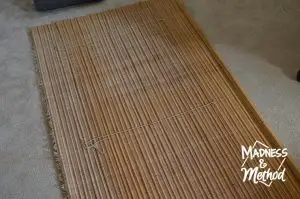 cut piece of bamboo blind
