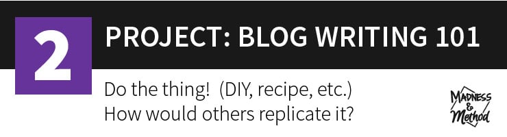 blog writing 101 project