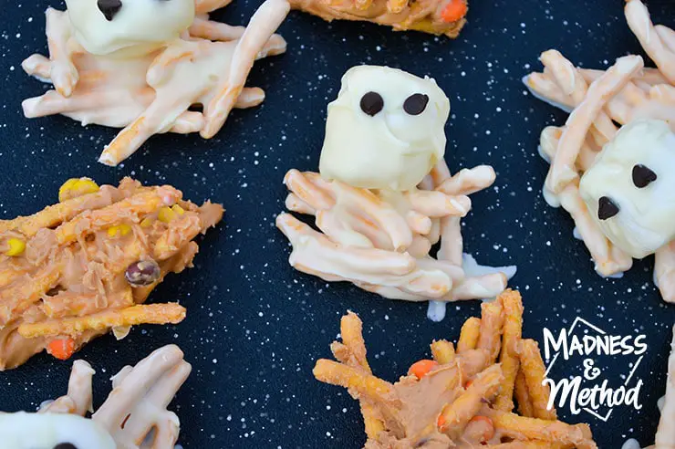 pile of bones halloween haystack treats