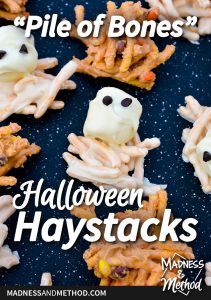 pile of bones halloween haystacks graphic