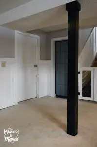 doors in basement family room