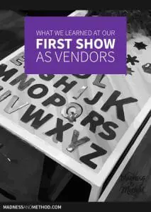our first show setup as vendors graphic