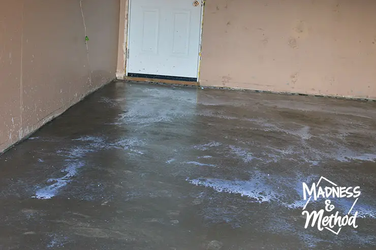 garage concrete mess