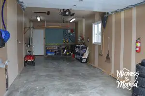 garage makeover reveal full view