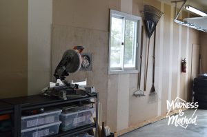 garage makeover mitre saw