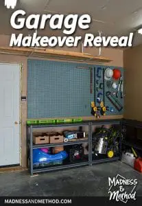 garage makeover reveal pinterest graphic