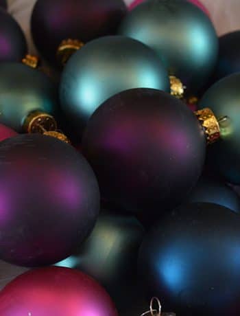 jewel-toned christmas tree ornaments