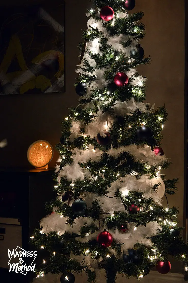 christmas tree at night